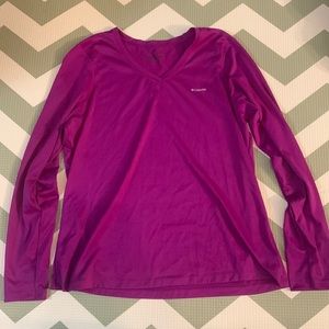 Columbia Omni-Wick Purple Long Sleeve Tee